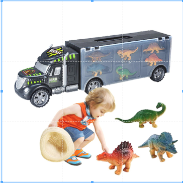 ของเล่นรถพ่วงขนส่ง-ของเล่น-ไดโนเสาร์-6-ตัวพร้อมรถขนส่งกล่องใหญ่-ของเล่นสำหรับของขวัญเด็ก