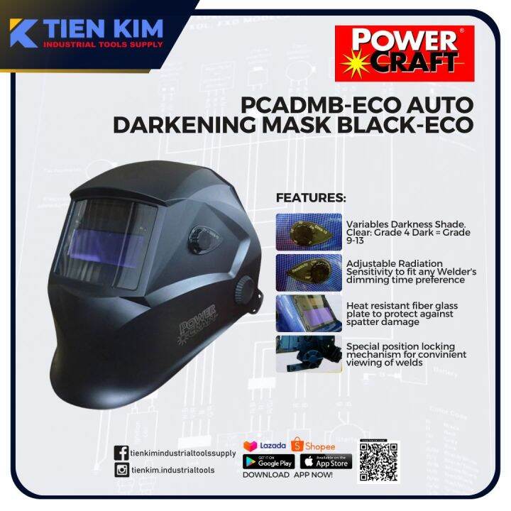 Original Power Craft Auto Darkening Welding Mask Lazada PH