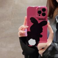 Rose Rabbit Case สำหรับ for iPhone 13 11 11PROMAX 12Pro 12PROMAX XR xsmax Case 13Pro 13PROMAX 14 14Pro 14PLUS 14PROMAX Hard Case