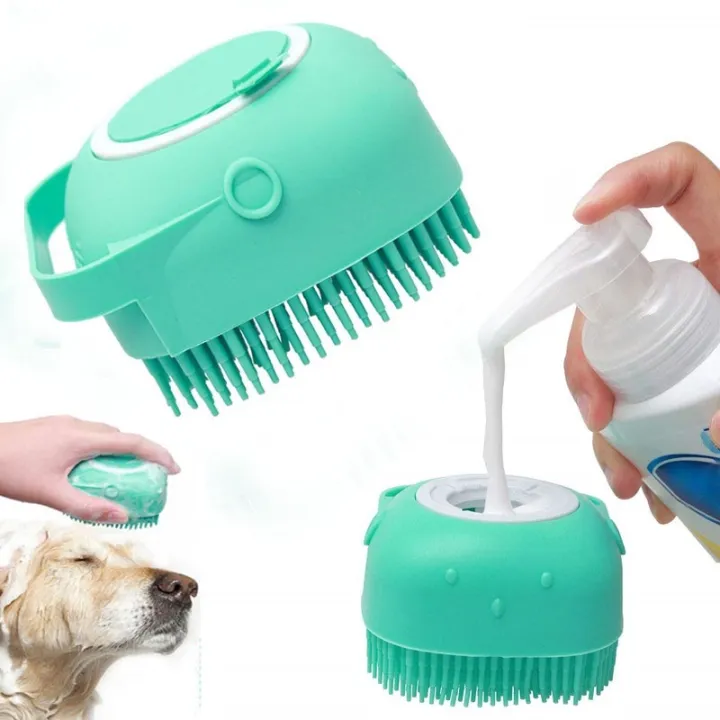 pet bath brush puppy big dog cat bath massage gloves brush soft safety silicone pet tools