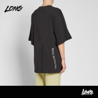 9.9 SALE  ® Oversize Long รุ่น Social Dis-Thai-Sing ( สกรีนนูน ) สีดำ M L / OL