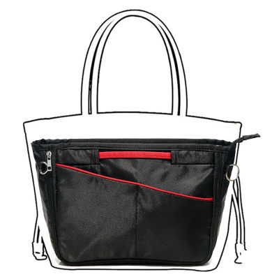 กระเป๋าสอดไนลอนเหมาะสำหรับการเดินทางกระเป๋ามีผ้าซับใน LV-Neverfull กระเป๋าถุงมีช่องใส่ของด้านล่างสามารถขยายได้กระเป๋าถือกระเป๋าองค์กรแต่งหน้า