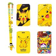 Bọc Thẻ PVC Pokemon Pikachu Túi Đeo Cổ Treo Thẻ Khuôn Viên Trường Cho Trẻ