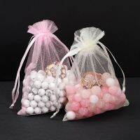 【YF】ↂ❀  50pcs/lot 7x9/9x12/10x15/11x16/13x18cm Drawstring Organza Pouches Jewelry Wedding Small