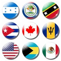 Fridge Magnet Honduras Flag Jamaica Mexico Haiti Belize America Canada Cuba Bahamas 30MM Magnetic Refrigerator Stickers