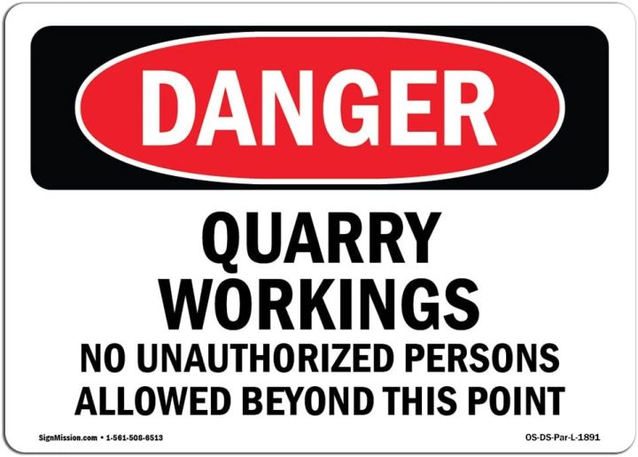 osha-เหมืองหินป้ายอันตรายไม่มีบุคคลที่ไม่ได้รับอนุญาตป้ายพลาสติกแข็งปกป้องของคุณพื้นที่ก่อสร้างเว็บไซต์ทำธุรกิจในสหรัฐอเมริกา