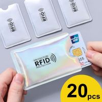 C3 20PCS Office Anti Rfid Wallet Blocking Reader Lock Bank Card Holder Id Bank Card Case Protection Metal Credit NFC Holder