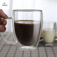 TMWZOQ ใช้ซ้ำได้ ผนังคู่ แก้ว Cappuccino Latte อาหารเช้า สำหรับน้ำผลไม้นม แก้ว ครัว แก้ว ถ้วยชา แก้วน้ำ แก้วกาแฟ แก้วฉนวน