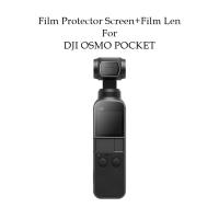 For OSMO Pocket Handheld Gimbal Accessories 2 Pieces of Tempered Glass Screen Protector Film + Lens Film ฟิล์มกระจกสำหรับ DJI OSMO Pocket 2 ชิ้น เลนส์ + จอ