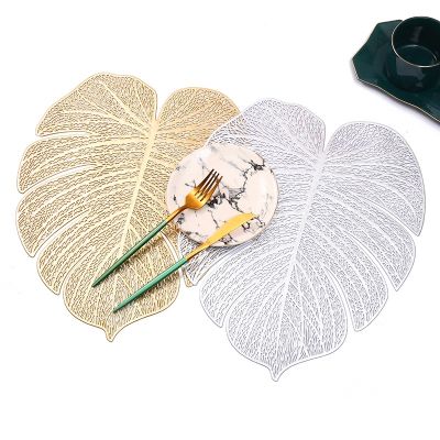 【CC】 Leaves Non-slip Placemat Coaster Insulation Dish Cup Table Hotel 51175