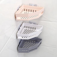 【CW】Triangle Bathroom Shelf Organizer ตะกร้าเก็บแชมพูเจลห้องอาบน้ำที่วางแร็คฝักบัวอาบน้ำอุปกรณ์เสริม Plastic