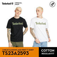 Timberland Mens T-Shirt Logo Camouflage Print Round Neck Short Sleeve เสื้อยืด (TS23A2593)