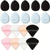 6pcs Makeup Puffs Velour Triangle Powder Puffs Set Mini Finger Puff Size Foundation Blending Sponge Wet Dry Cosmetic Tool