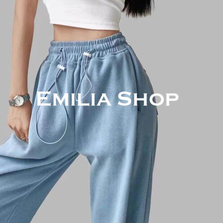 ส่งของ-emilia-shop-กางเกงขายาว-กางเกงเอวสูง-สไตล์เกาหลี-2023-ใหม่-a23l0ei-0403