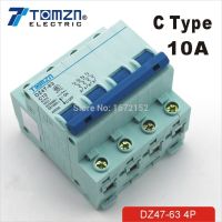 【❂Hot On Sale❂】 rstuth 4 P 10a 240V/415V เบรกเกอร์ Mcb C แบบ4เสา