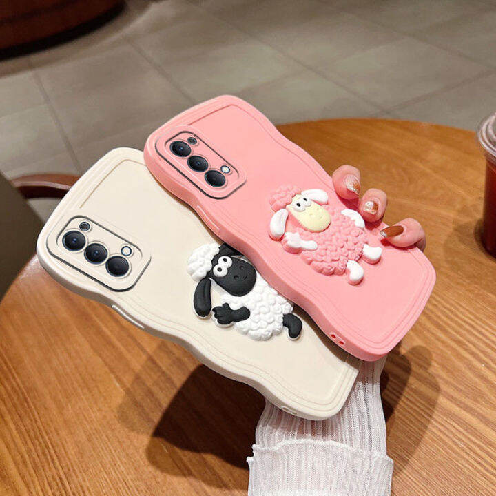 jiefie-แกะน่ารักเคสโทรศัพท์สำหรับ-oppo-reno-5-reno-5-pro-reno-2-reno-2f-reno-7z-reno-8z-originality-wave-edge-แฟชั่น-soft-tpu-ฝาครอบโทรศัพท์