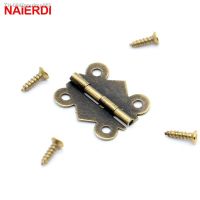 ✣❣ 10pcs NAIERDI Mini Butterfly Door Hinges Gold Silver Bronze Cabinet Drawer Jewellery Box Decorate Hinge For Furniture Hardware