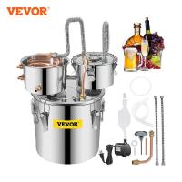 สินค้าจุดขวดเครื่องกลั่นน้ำแอลกอฮอล์50L VEVOR อุปกรณ์ DIY Moonshine เครื่องหมักสแตนเลสสำหรับหัวจ่ายเบียร์ไวน์วิสกี้