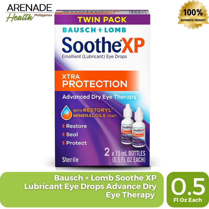 Bausch + Lomb Soothe XP Lubricant Eye Drops Xtra Protection Advance Dry