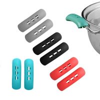 2PCS Silicone Handles Pot Ear Clip Anti-scalding And Non-slip Silicone Lid Pot Handles Insulation Glove Clips Kitchen Tools Pots Pans