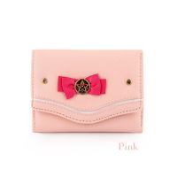 Women Short Wallet Candy Color Bow Knot Clutch Purse Fashion Girl Sailor Moon Wallet Handbag  Card Coin Bag 2022 New Popular