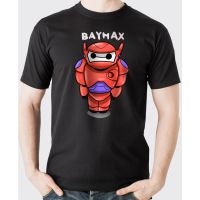 Cartoon Big Hero 6 graphic cotton O-neck T-shirt for men