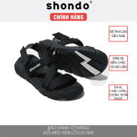 Giày sandal Shondo nam nữ đi học đế bằng đen full F6S301 thumbnail