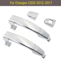 |”}》: สำหรับ Changan CS35 2012-2017โครเมี่ยมด้านหน้ามือจับประตูด้านนอกด้านหลังหัวปั๊มขวดฝาครอบมือจับประตูด้านนอก