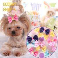 EQUOMT 5ชิ้นเครื่องประดับสุนัขแฮนด์เมดสีสันสวยงามสำหรับเสื้อสุนัขรูปหมีคลิปติดสัตว์เลี้ยงโบว์โบว์โบว์ติดผม