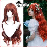 Identity V Cosplay Wig Euridice Cosplay Wig HSIU 80CM brown red Long curly hair Heat Resistant Synthetic Wig Euridice Wig