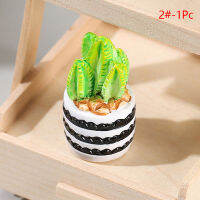 ?【Lowest price】MH 1/4pcs 1:12 dollhouse Miniature Plant กระถางต้นไม้ฉ่ำ cactu Micro Landscape Model Home Garden Decor ของเล่นตุ๊กตาบ้านอุปกรณ์เสริม