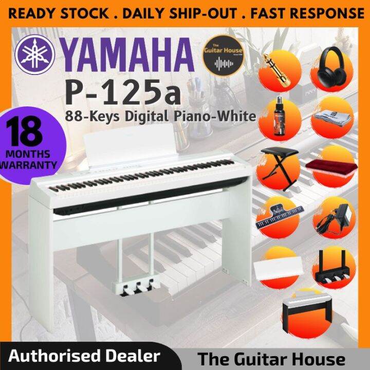 Yamaha P-125a 88-Keys Digital Piano - White | Lazada