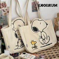 COD jfdss MURIOKI Snoopy Canvas Bag with Zipper Shoulder Cute Large-Capacity School Bags