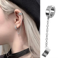 Fashion model shop 1 pair Stainless Steel Painless Ear Clip Earrings for Men Women Punk Silver Color Non Piercing Fake Earrings Jewelry Gifts