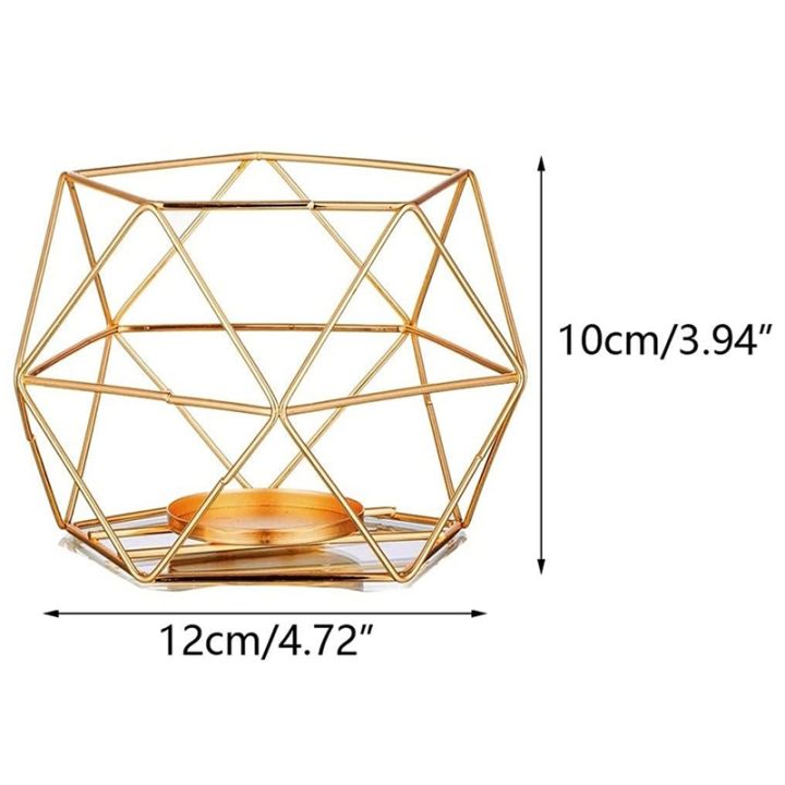 metal-candle-holder-set-of-2-geometric-tea-lights-candle-holder-pillar-candle-lantern-modern-decoration-for-home