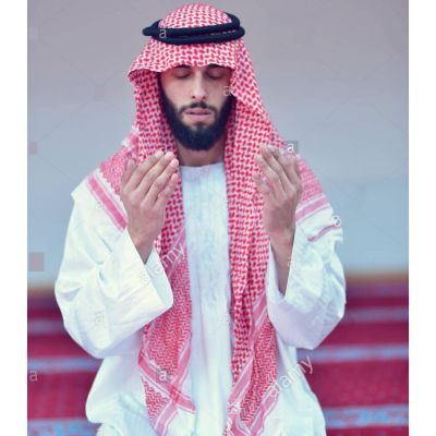 เสื้อผ้าอิสลาม Man ซาอุดิอาหรับดูไบชุดแต่งกายมุสลิมอุปกรณ์เสริมผ้าโพกศีรษะ Praying หมวกลายสก๊อตผ้าพันคอ135*135ซม.