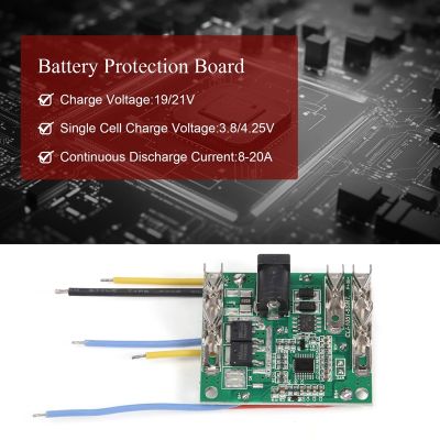5S 18/21V 20A Battery Charging Protection Board Lithium Battery Protection Circuit Board BMS Module for Power Tools