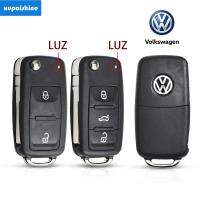 【Xps】เหมาะสำหรับ Volkswagen Tiguan Golf Speedy Polo MK6 Undrawn Boundaries Blade Fob ยี่ห้อใหม่3ปุ่มพลิกรีโมทคอนโทรลพับ Key Case