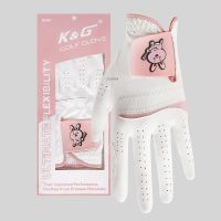 Korea [K G] Golf Gloves Ladies Leather Sports [1 Pair] kg345348