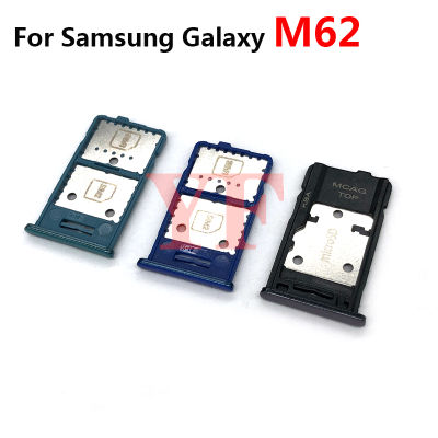 ซิมไมโครการ์ด SD Dulang Samsung Galaxy M22 M625 M62 M225 M32 M325 Kad Sim Penyambung Pemegang อะแดปเตอร์ Penggantian Agan Bahian