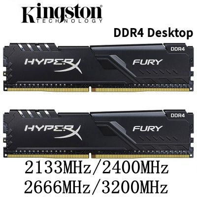 DDR4 HyperX Fury DIMM สีดำ4กิกะไบต์8กิกะไบต์16กิกะไบต์ DDR4 3600เมกะเฮิร์ตซ์2133เมกะเฮิร์ตซ์2400เมกะเฮิร์ตซ์2666เมกะเฮิร์ตซ์3200เมกะเฮิร์ตซ์288pin PC4-28800 DIMM สก์ท็อปหน่วยความจำ RAM กับระบายความร้อน