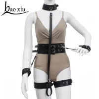 ผู้หญิง Harajuku Corset เข็มขัดโลหะหัวเข็มขัดหนัง Punk Hook สายรัดปรับได้6ชิ้นชุด Unisex Garter หญิง Bondage Suspenders