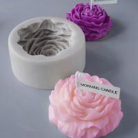 Aromatherapy Candle Mold Color Peony Resin Silicone Plaster Flower Art Deco Home