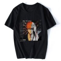 การออกแบบเดิมอะนิเมะ Bleach Kurosaki Ichigo อเมริกันเสื้อยืด Retro บุคลิกภาพการ์ตูนพิมพ์เสื้อยืด Unisex เสื้อยืดสำหรับผู้ชาย Streetwear HarajukuS-5XL