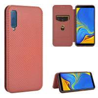 Samsung Galaxy A73 5G/A72/A72 5G/A71 5G/A90 5G/A7 2018/A91/Galaxy Xcover 5 Case, RUILEAN Carbon Fiber Magnetic Closure with Card Slot Flip Case
