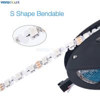 S Shape Addressable 5mm 8mm PCB WS2812B RGB LED Pixel Strip bendable 48 60 leds/m Non Waterproof 5V Full Color LED Strip Light