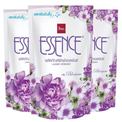 Essence Liquid Detergent Blossom 400/450 ml x 3. เอสเซ้นซ์ น้ำยาซักผ้า กลิ่นบอสซั่ม สีม่วง 400 มล x 3 ชิ้น