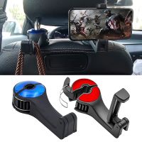 2 in 1 Car Headrest Hook Phone Car Holder Car Hanger Portable Seat Back Hanger Storage Hook Phone Holder Auto Fastener Clip Car Mounts