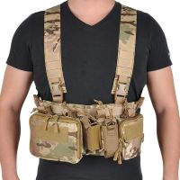 【YF】 Peito Rig colete tático para homens Match Militar Pack Magazine Holster Molle System cintura Swat coldre