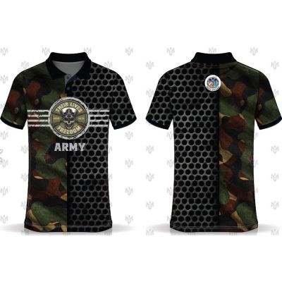 ARMY Marine Design Tactical Polo Shirt Full Sublimation Polo Shirt Fashion New Style for Men and Women(Contact the seller and customize the name and logo for free)03